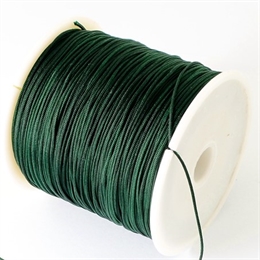 Knyttesnøre, mørkegrøn, 0,5mm, nylon, 2 meter
